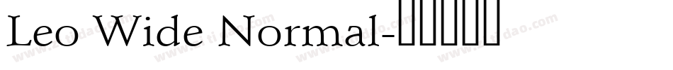 Leo Wide Normal字体转换